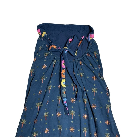 Farm Rio Black Embroidered Strapless Midi Dress Womens XS - Picture 7 of 8